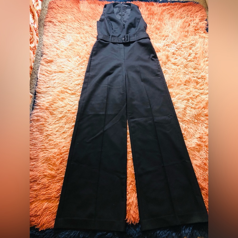 Theory Woman Anieksa Crepe Jumpsuit Black . Size 8 - Picture 4 of 10